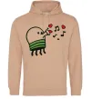 Мужская толстовка (худи) Doodle jumр сердечки Песочный фото