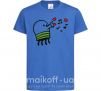 Детская футболка Doodle jumр сердечки Ярко-синий фото