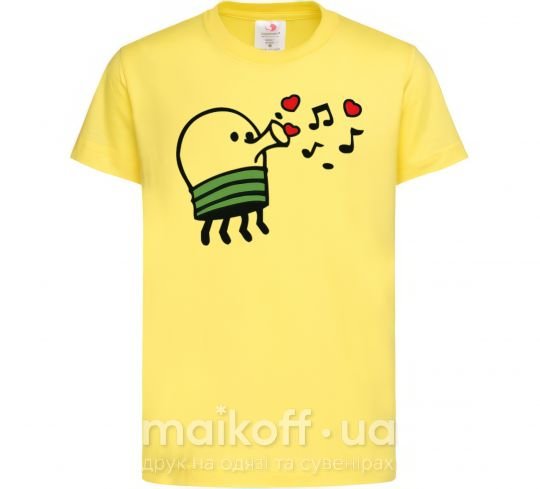 Детская футболка Doodle jumр сердечки Лимонный фото