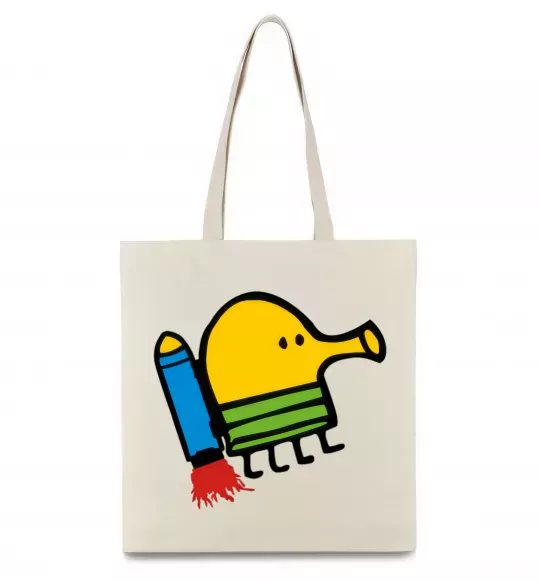 Еко-сумка Doodle jumр ракета Бежевий фото