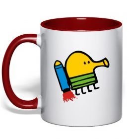 Чашка с цветной ручкой Doodle jumр ракета
