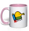 Чашка с цветной ручкой Doodle jumр ракета Нежно розовый фото
