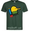 Мужская футболка Doodle jumр ракета Темно-зеленый фото