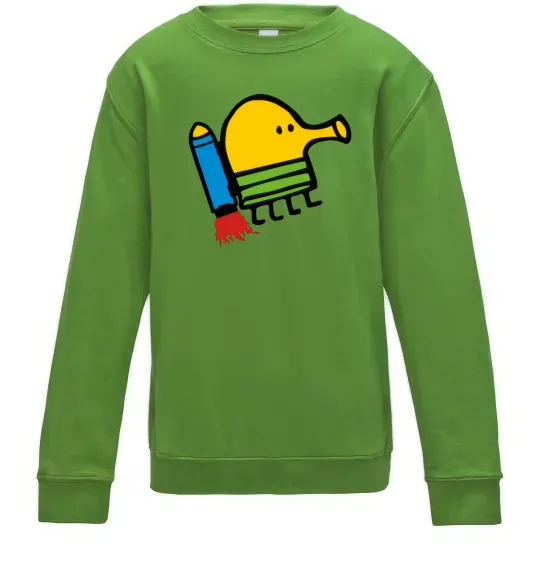 Дитячий світшот Doodle jumр ракета Лаймовий фото