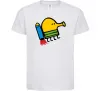 Детская футболка Doodle jumр ракета Белый фото