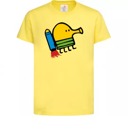 Детская футболка Doodle jumр ракета Лимонный фото