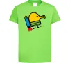 Детская футболка Doodle jumр ракета Лаймовый фото