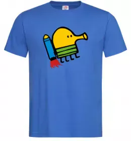 Мужская футболка Doodle jumр ракета Ярко-синий фото