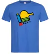 Мужская футболка Doodle jumр ракета Ярко-синий фото