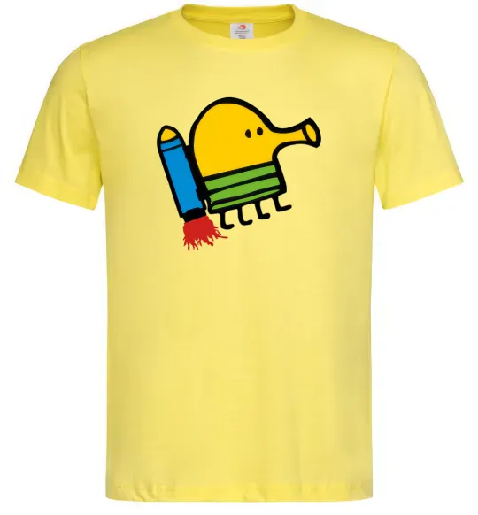 Мужская футболка Doodle jumр ракета Лимонный фото