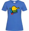 Женская футболка Doodle jumр ракета Ярко-синий фото