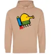 Мужская толстовка (худи) Doodle jumр ракета Песочный фото