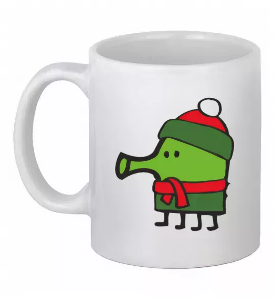 Чашка керамічна Doodle jumр Новий рік Білий фото