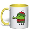 Чашка с цветной ручкой Doodle jumр Новий рік Солнечно желтый фото