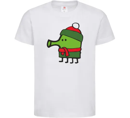Дитяча футболка Doodle jumр Новий рік Білий фото