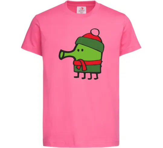 Дитяча футболка Doodle jumр Новий рік Яскраво-рожевий фото