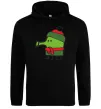 Женская толстовка (худи) Doodle jumр Новий рік Черный фото