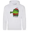 Женская толстовка (худи) Doodle jumр Новий рік Серый меланж фото