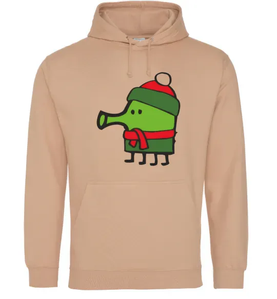 Женская толстовка (худи) Doodle jumр Новий рік Песочный фото