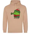 Женская толстовка (худи) Doodle jumр Новий рік Песочный фото