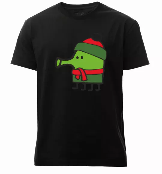 Мужская премиум футболка Doodle jumр Новий рік Черный фото