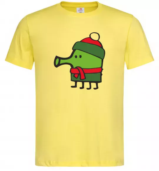 Мужская футболка Doodle jumр Новий рік Лимонный фото