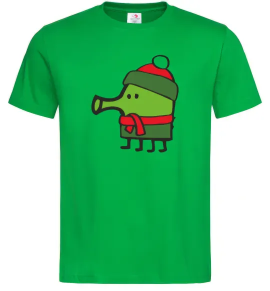 Мужская футболка Doodle jumр Новий рік Зеленый фото