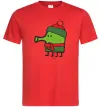 Мужская футболка Doodle jumр Новий рік Красный фото