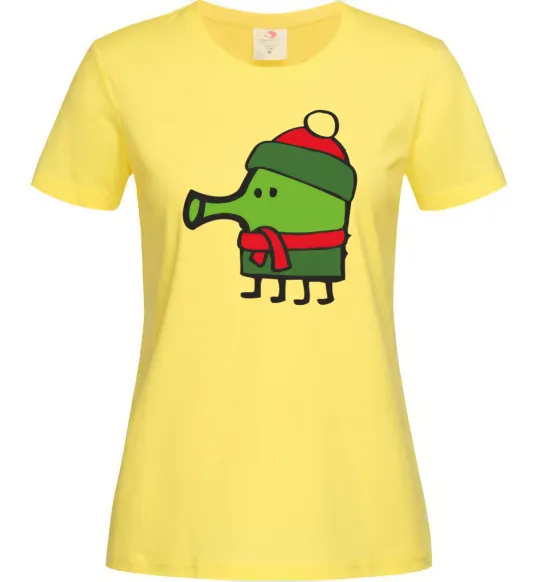 Жіноча футболка Doodle jumр Новий рік Лимонний фото