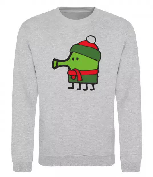 Світшот Doodle jumр Новий рік Сірий меланж фото