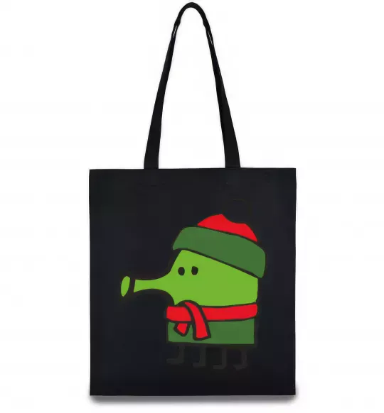 Эко-сумка Doodle jumр Новий рік Черный фото