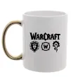 Чашка з кольоровою ручкою Warcraft symbols Золото Чашка з кольоровою ручкою Warcraft symbols Золото фото