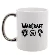 Чашка з кольоровою ручкою Warcraft symbols Срібло Чашка з кольоровою ручкою Warcraft symbols Срібло фото