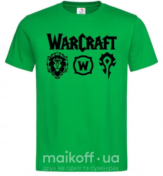 Чоловіча футболка Warcraft symbols Зелений фото