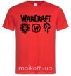 Чоловіча футболка Warcraft symbols Червоний фото