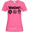 Жіноча футболка Warcraft symbols Яскраво-рожевий фото