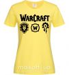 Женская футболка Warcraft symbols Лимонный фото