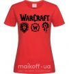 Жіноча футболка Warcraft symbols Червоний фото