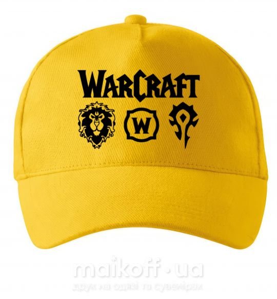 Кепка Warcraft symbols Сонячно жовтий фото