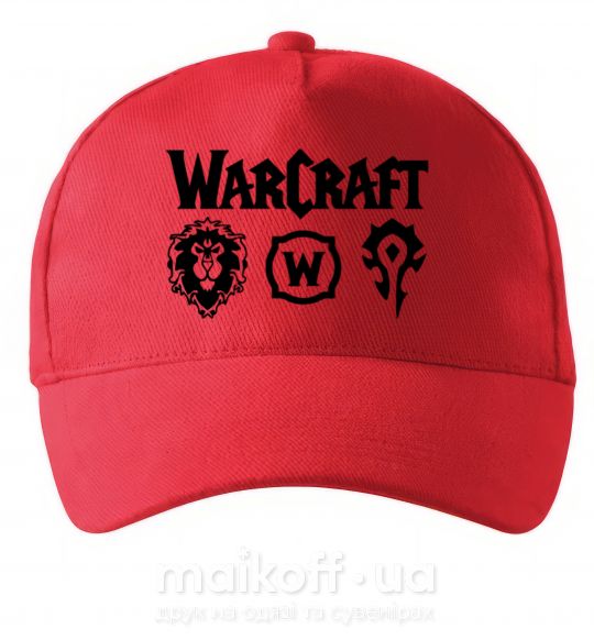 Кепка Warcraft symbols Червоний фото