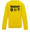 Детский Свитшот Warcraft symbols Солнечно желтый фото