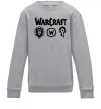 Детский Свитшот Warcraft symbols Серый меланж фото