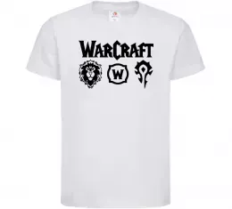 Детская футболка Warcraft symbols Белый фото