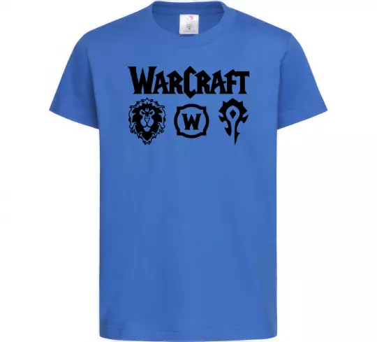 Детская футболка Warcraft symbols Ярко-синий фото