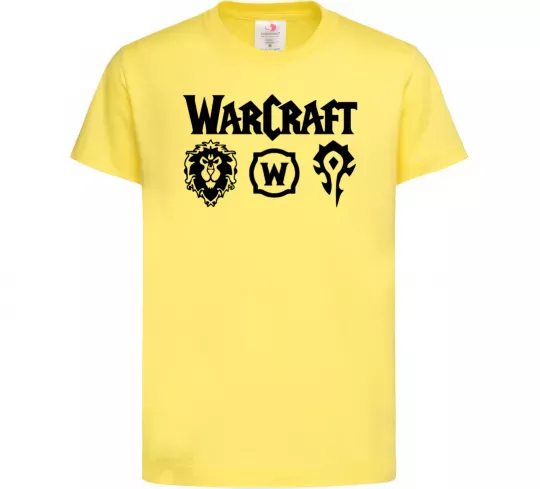 Детская футболка Warcraft symbols Лимонный фото