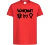 Детская футболка Warcraft symbols Красный фото