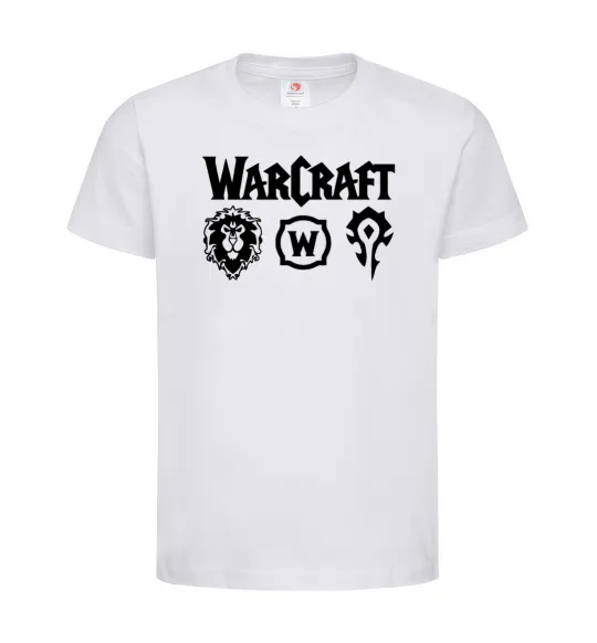 Детская футболка Warcraft symbols Белый фото