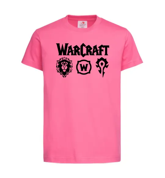 Детская футболка Warcraft symbols Ярко-розовый фото