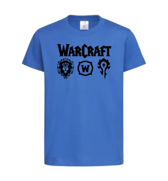 Детская футболка Warcraft symbols Ярко-синий фото