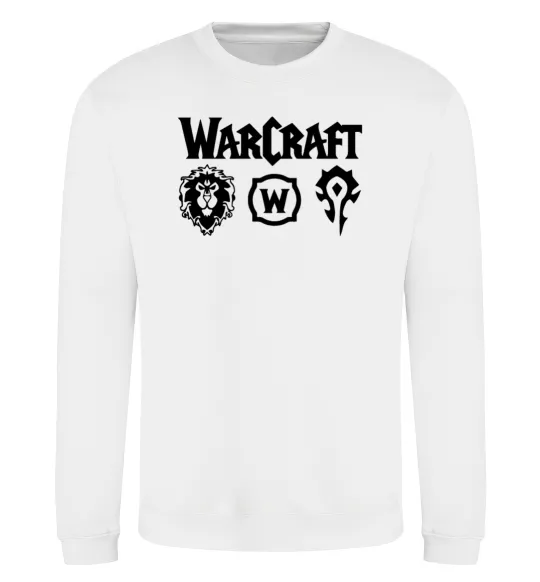 Свитшот Warcraft symbols Белый фото